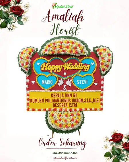 Papan Bunga Pernikahan Kedukbembem